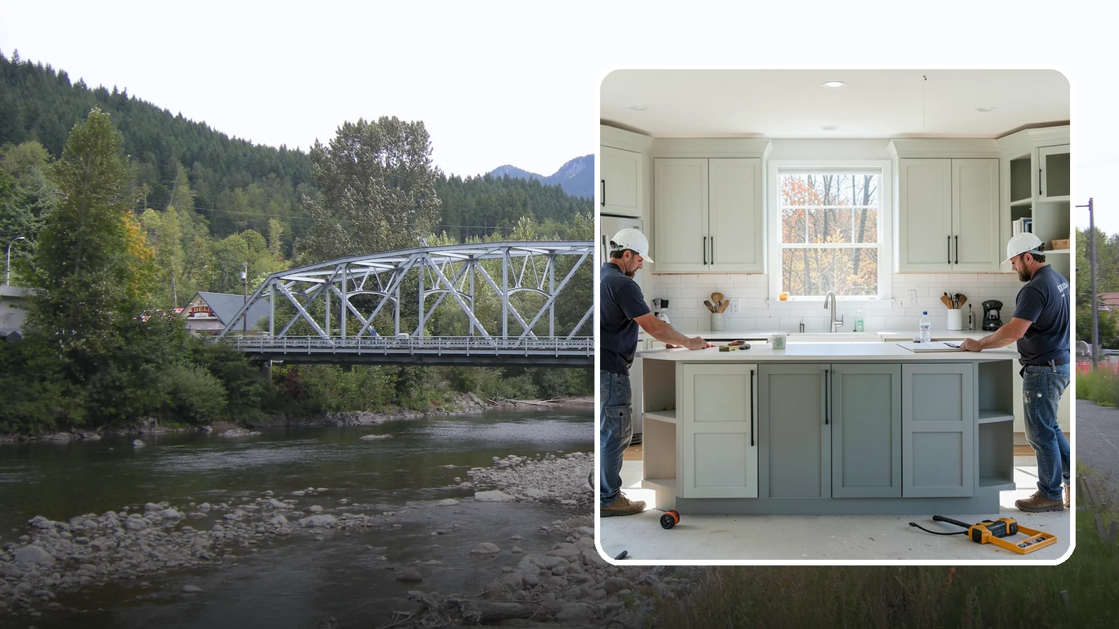 Two-Tone Cabinet Installation in Skykomish, King County, WA - Installing cabinetry in two coordinated colors or finishes to create depth and visual interest.