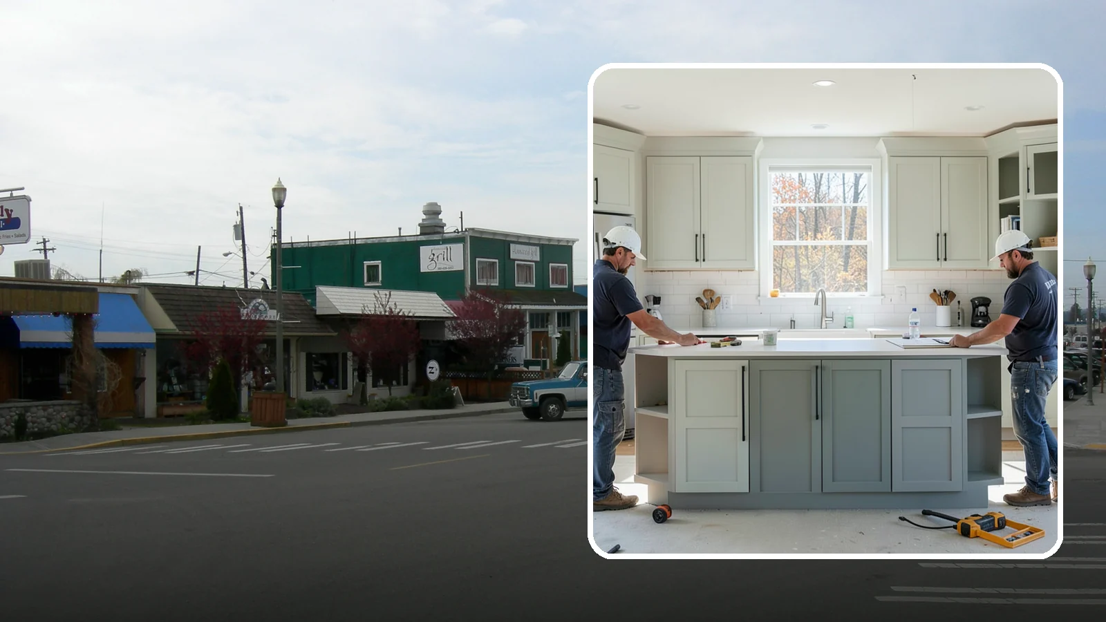 Two-Tone Cabinet Installation in Stanwood, Snohomish County, WA - Installing cabinetry in two coordinated colors or finishes to create depth and visual interest.