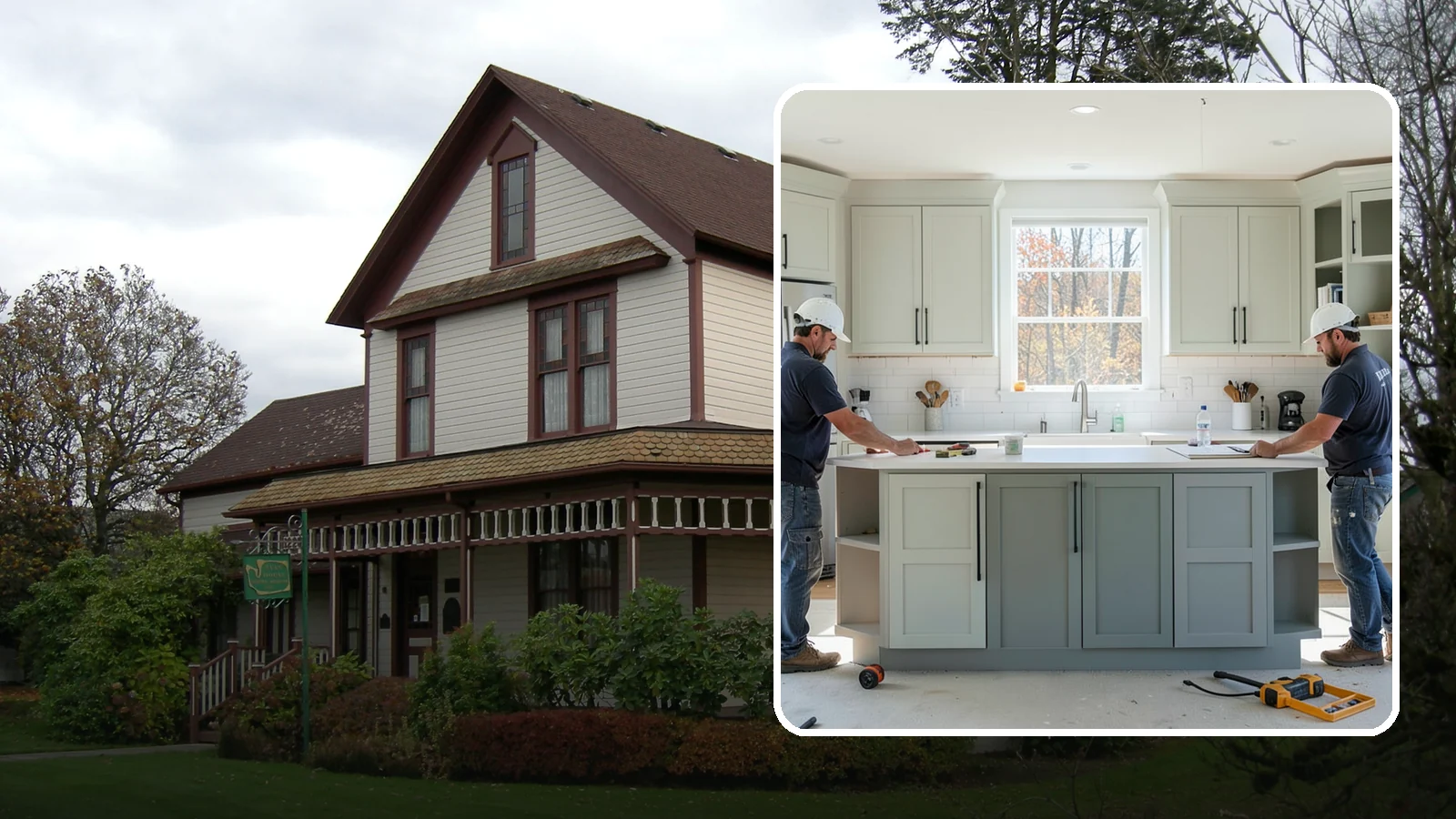 Two-Tone Cabinet Installation in Sumner, Pierce County, WA - Installing cabinetry in two coordinated colors or finishes to create depth and visual interest.