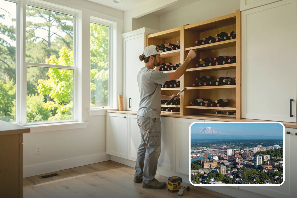 Two-Tone Cabinet Installation in Tacoma, Pierce County, WA - A designer, high-interest look