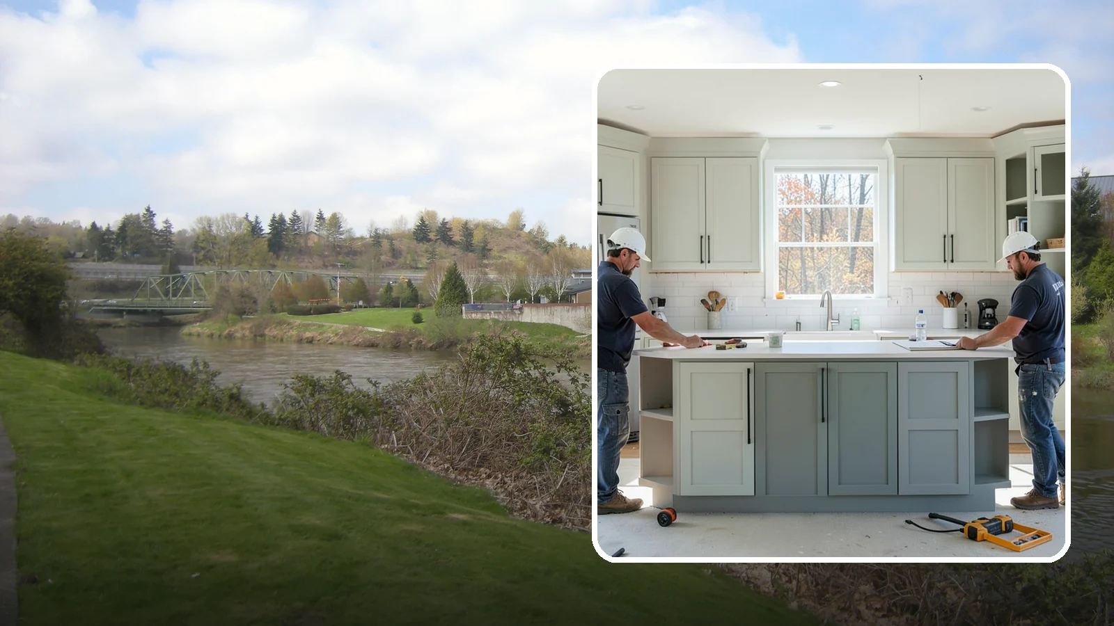 Two-Tone Cabinet Installation in Tukwila, King County, WA - Installing cabinetry in two coordinated colors or finishes to create depth and visual interest.