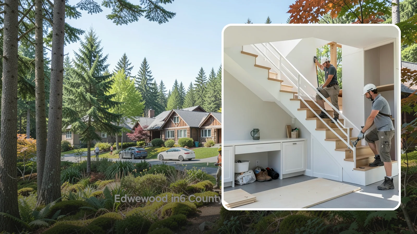 Under-Stair Storage in Edgewood, Pierce County, WA - We convert unused under-stair space into smart drawers, cabinets, or a tucked-away closet.