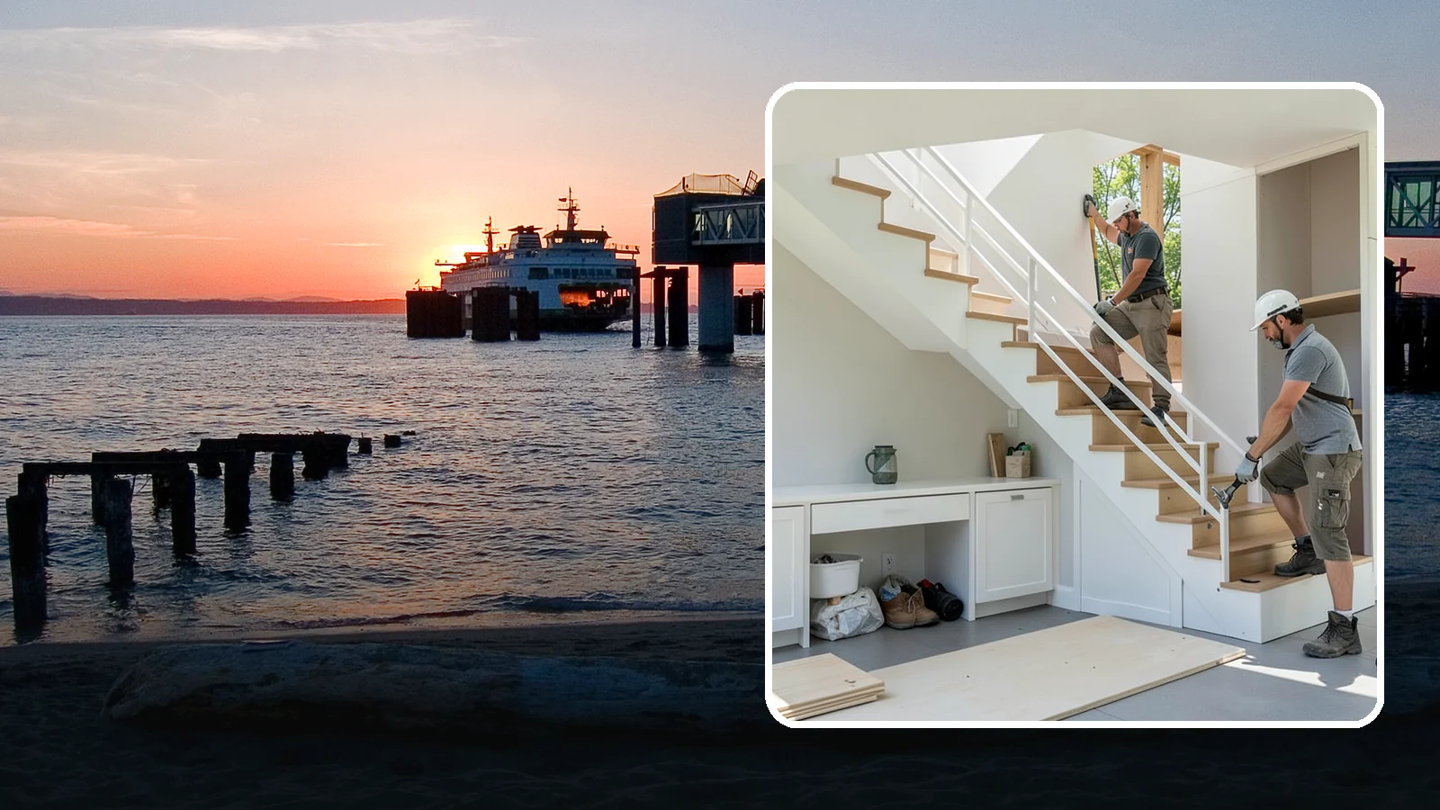 Under-Stair Storage in Edmonds, Snohomish County, WA - We convert unused under-stair space into smart drawers, cabinets, or a tucked-away closet.