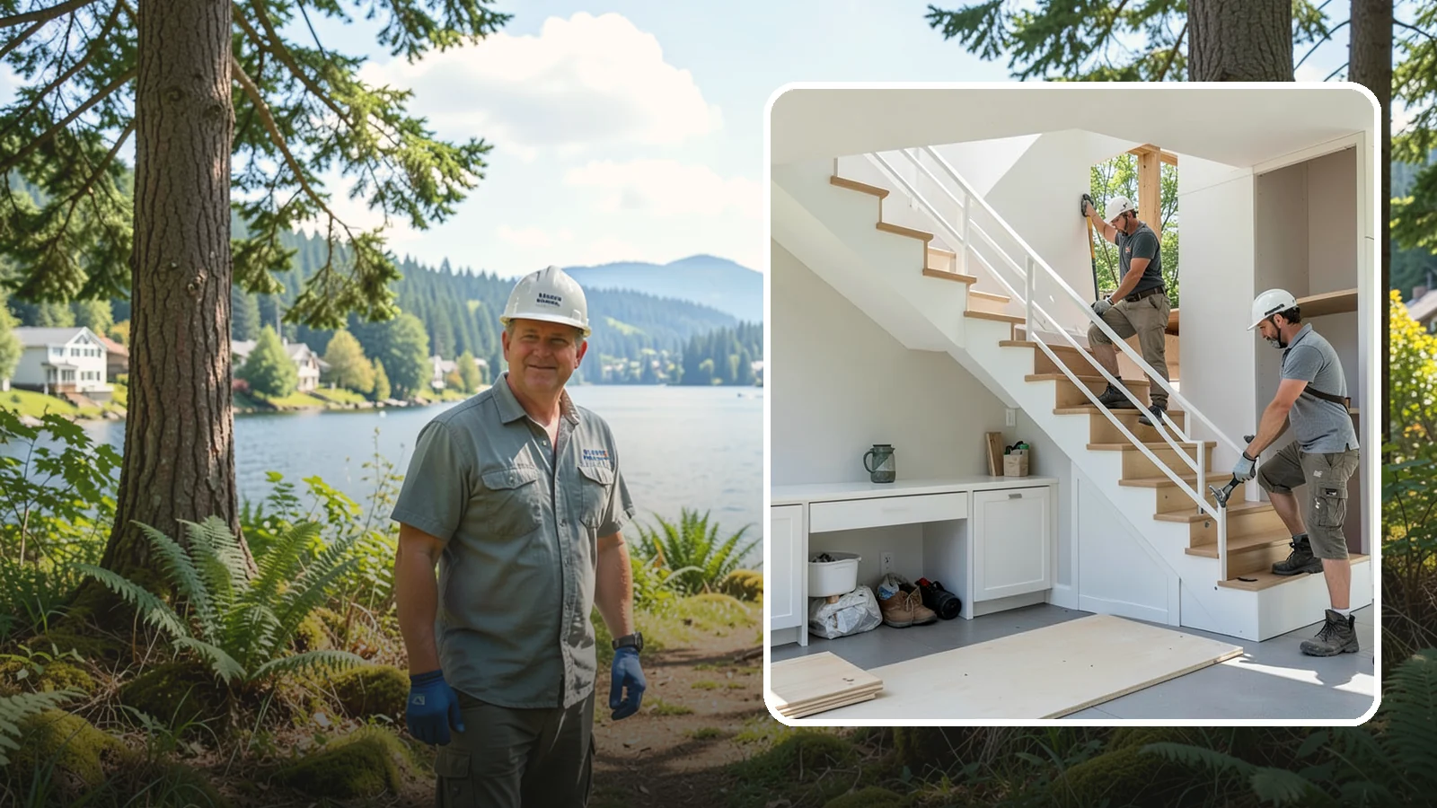 Under-Stair Storage in Milton, King County, WA - We convert unused under-stair space into smart drawers, cabinets, or a tucked-away closet.