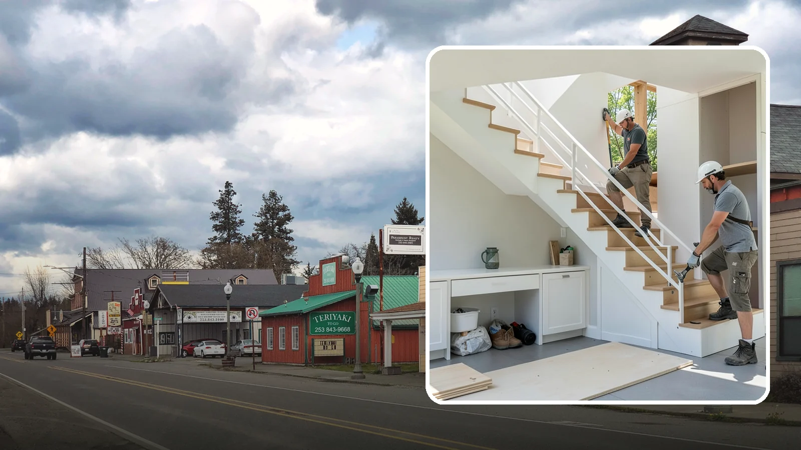 Under-Stair Storage in Roy, Pierce County, WA - We convert unused under-stair space into smart drawers, cabinets, or a tucked-away closet.