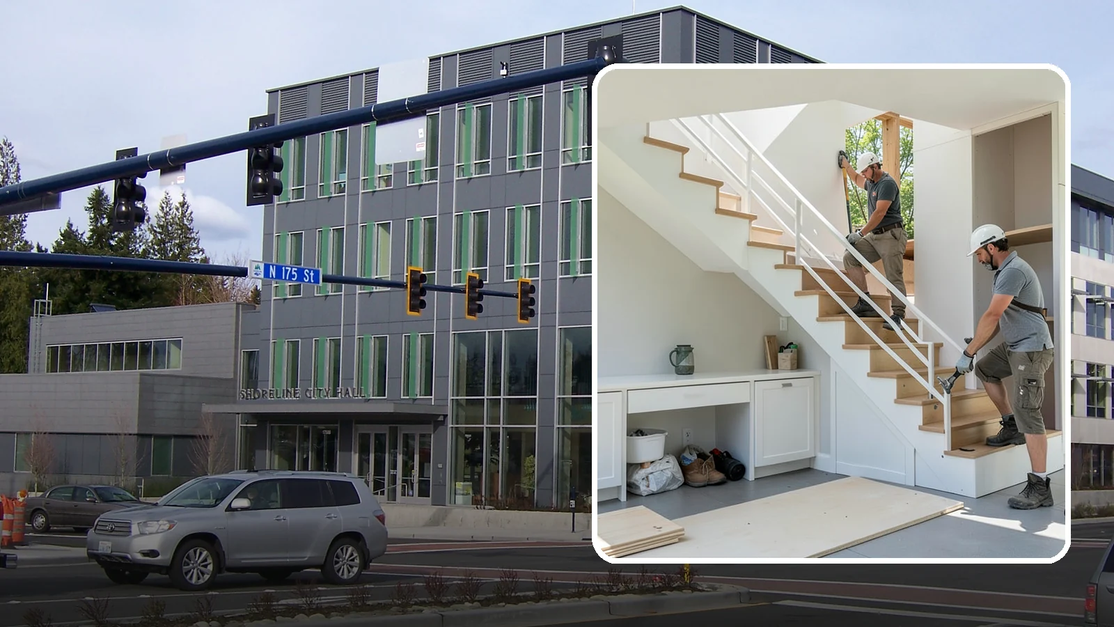Under-Stair Storage in Shoreline, King County, WA - We convert unused under-stair space into smart drawers, cabinets, or a tucked-away closet.