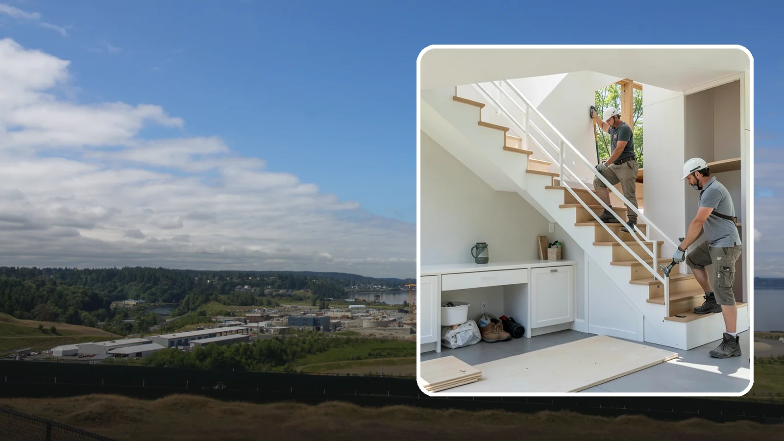 Under-Stair Storage in University Place, Pierce County, WA - We convert unused under-stair space into smart drawers, cabinets, or a tucked-away closet.