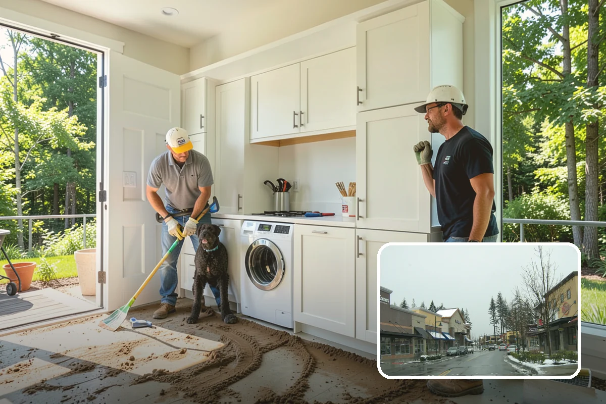 Utility Room Remodeling in Mill Creek, Snohomish County, WA - Better organization for tools, supplies, and cleaning gear
