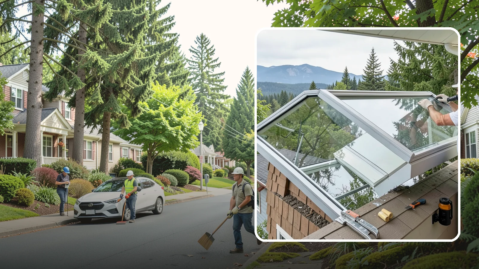 Venting Skylight Installation in Beaux Arts Village, King County, WA - Operable skylights that add natural light and release heat and moisture from kitchens and baths.
