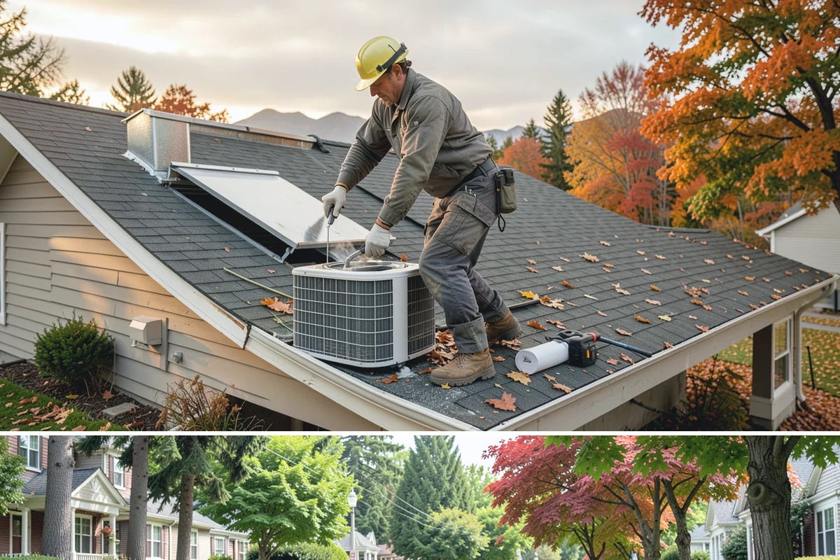 Venting Skylight Installation in Beaux Arts Village, King County, WA - We install venting skylights during dry weather so the opening and flashing stay protected until sealed.