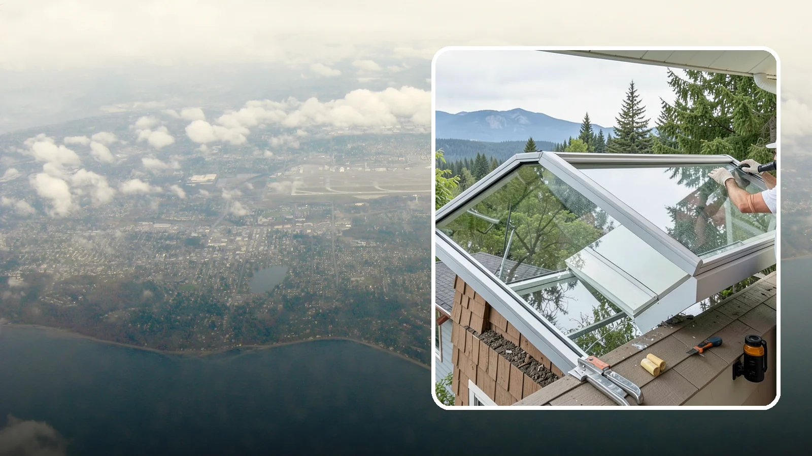 Venting Skylight Installation in Burien, King County, WA - Operable skylights that add natural light and release heat and moisture from kitchens and baths.