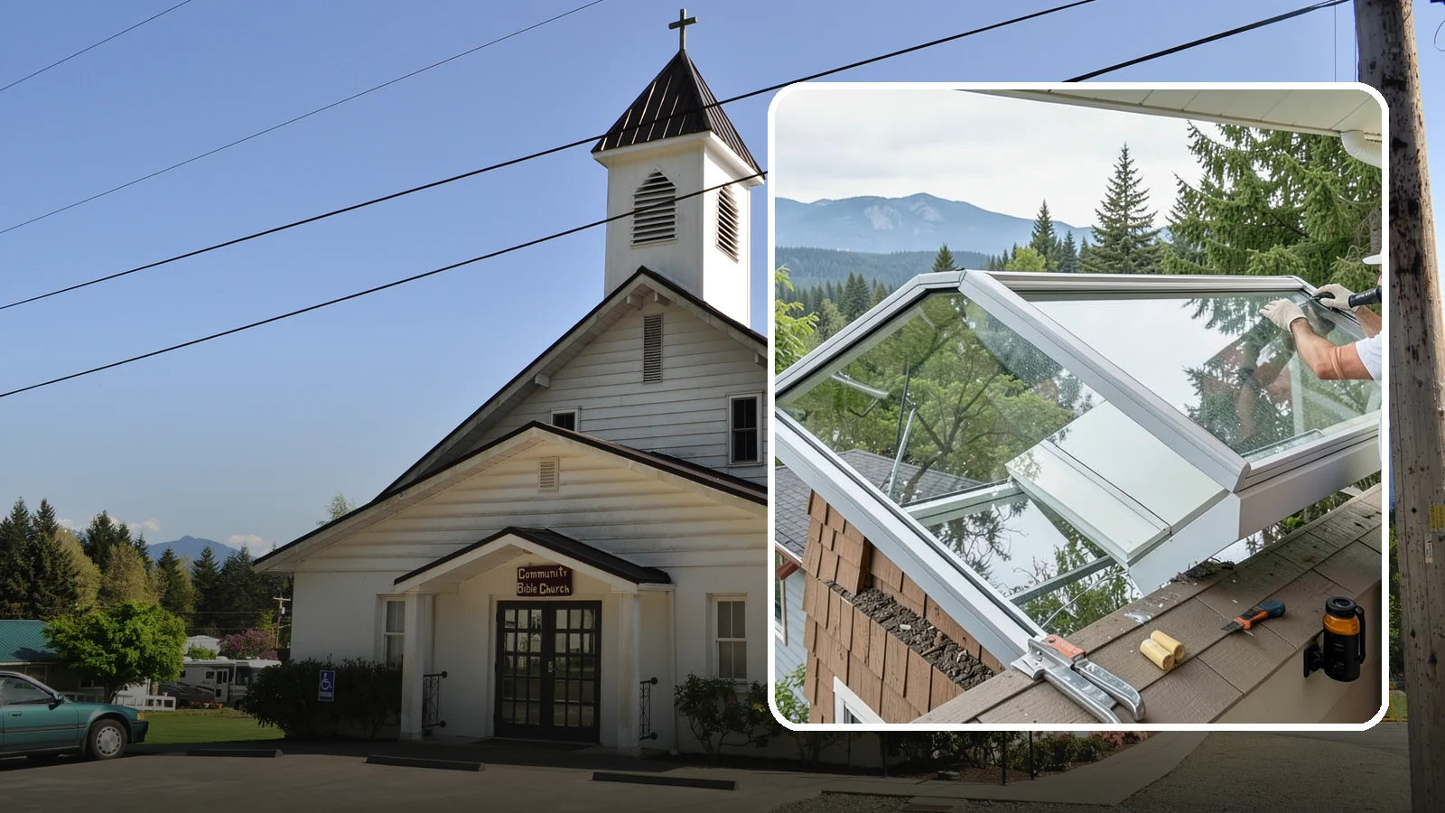 Venting Skylight Installation in Concrete, Skagit County, WA - Operable skylights that add natural light and release heat and moisture from kitchens and baths.