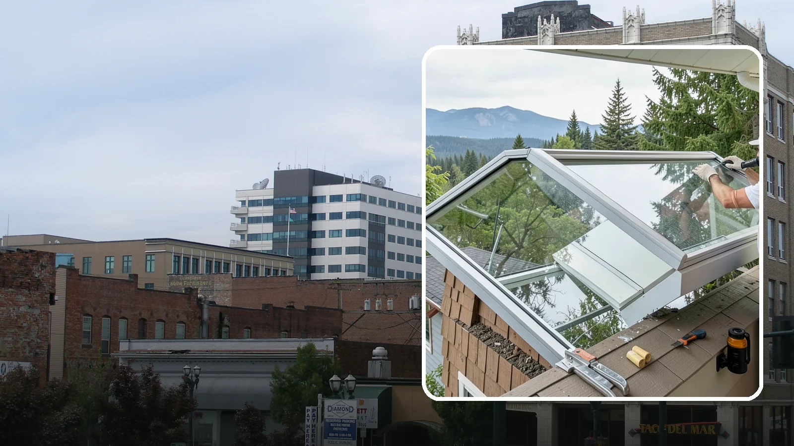 Venting Skylight Installation in Everett, Snohomish County, WA - Operable skylights that add natural light and release heat and moisture from kitchens and baths.
