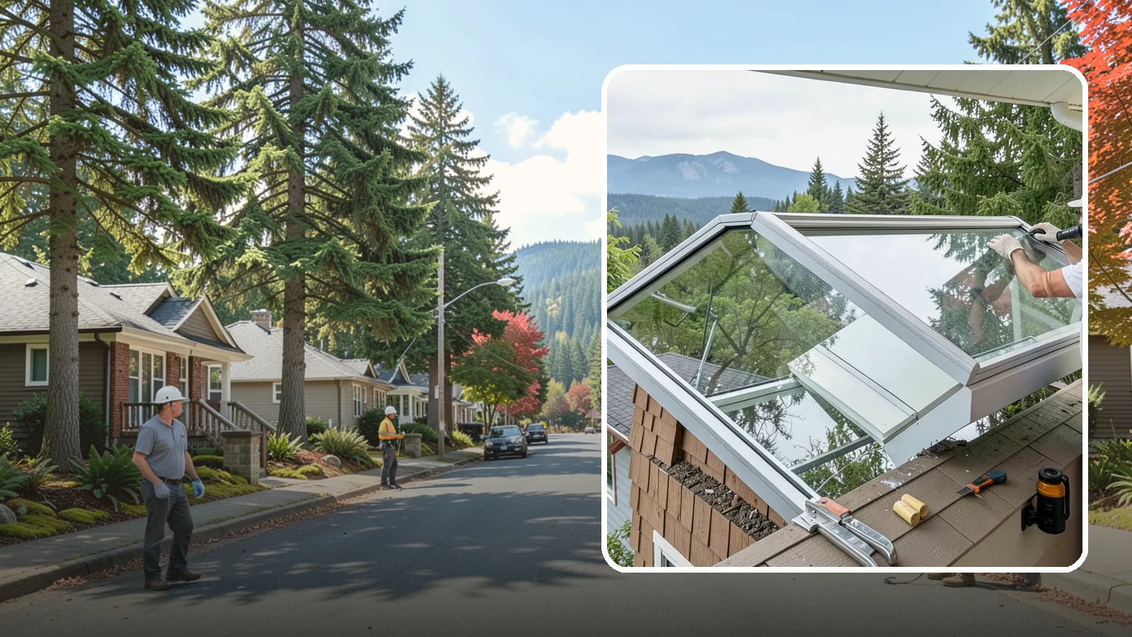 Venting Skylight Installation in Hunts Point, King County, WA - Operable skylights that add natural light and release heat and moisture from kitchens and baths.