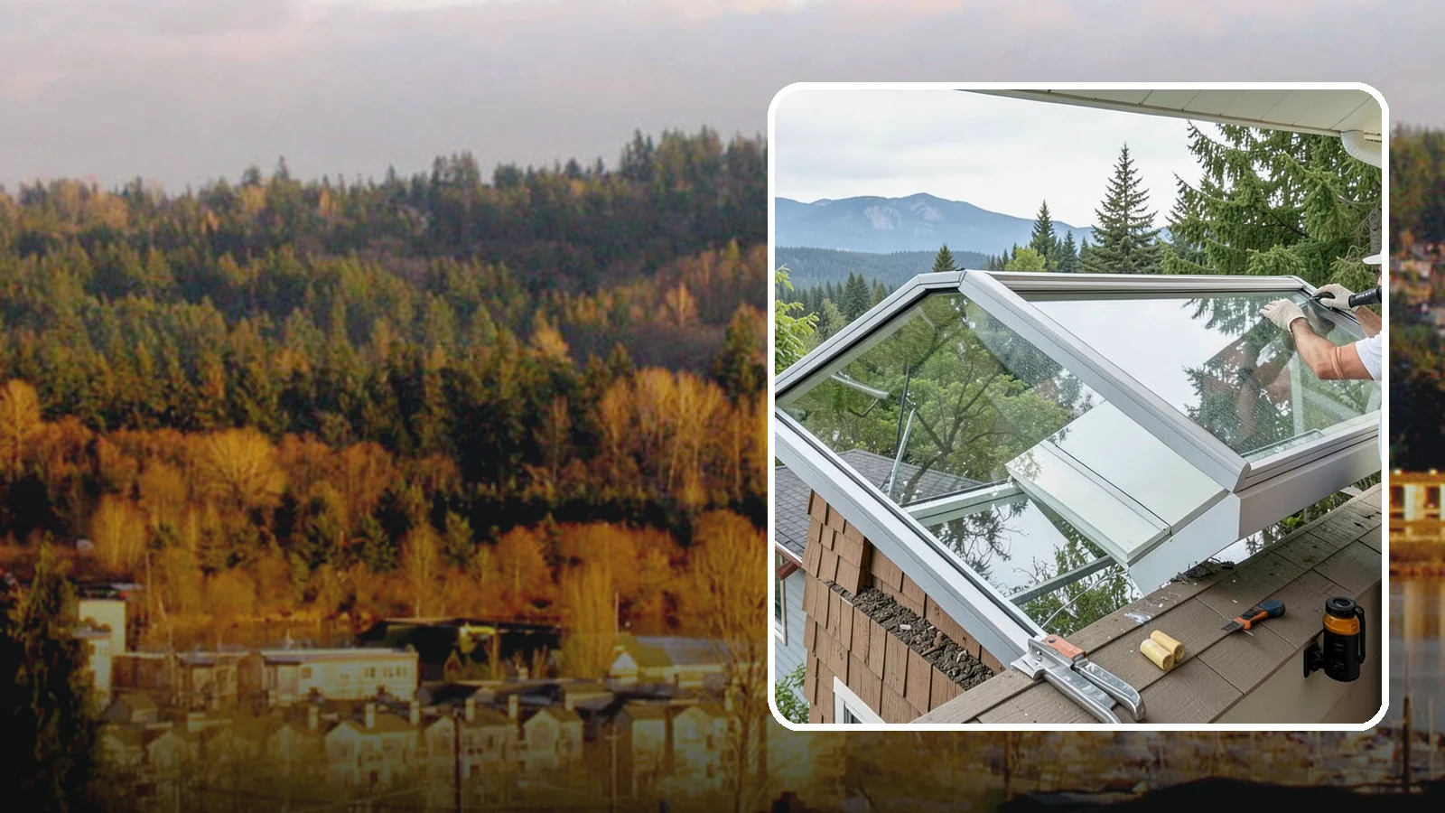 Venting Skylight Installation in Kenmore, King County, WA - Operable skylights that add natural light and release heat and moisture from kitchens and baths.