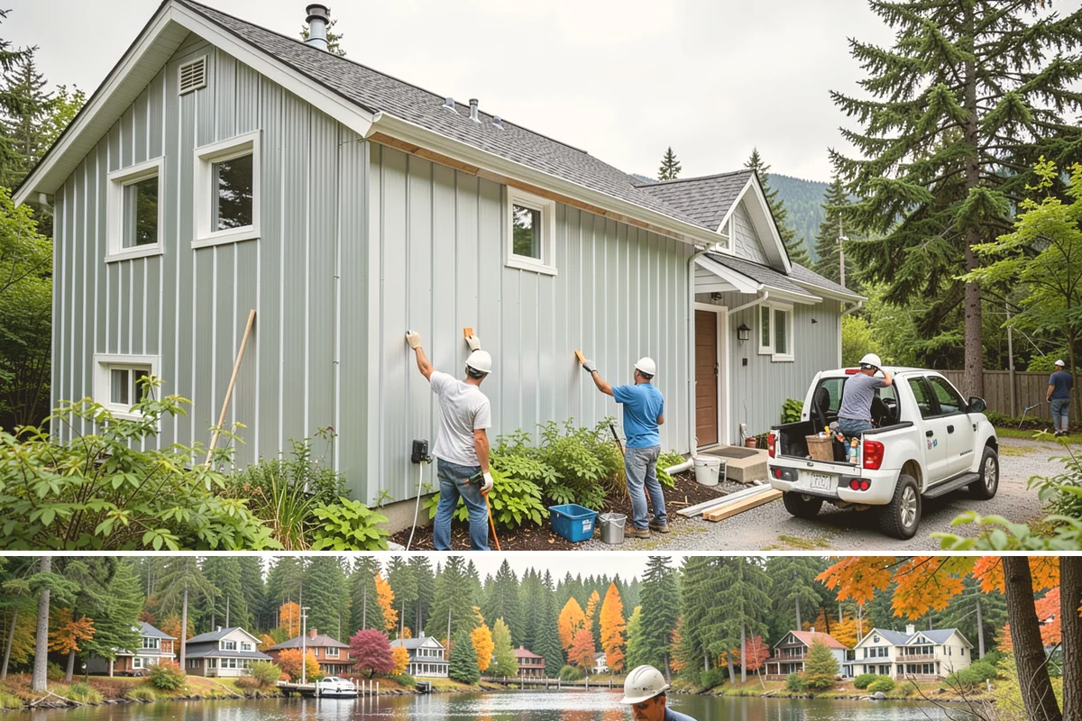Venting Skylight Installation in La Conner, Skagit County, WA - We install venting skylights during dry weather so the opening and flashing stay protected until sealed.
