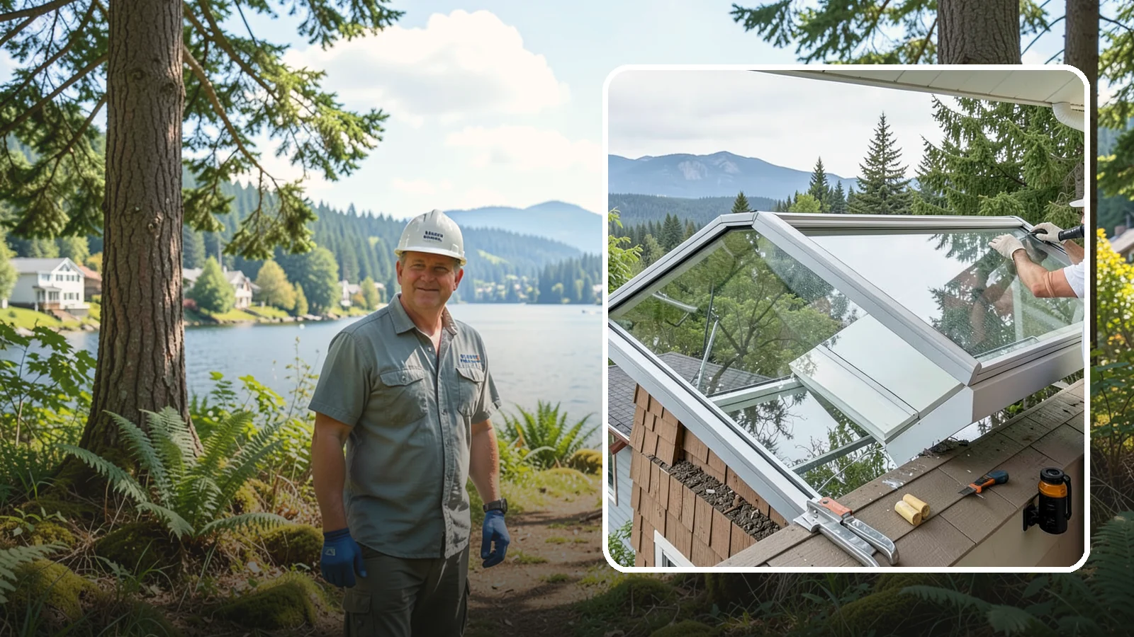 Venting Skylight Installation in Milton, King County, WA - Operable skylights that add natural light and release heat and moisture from kitchens and baths.