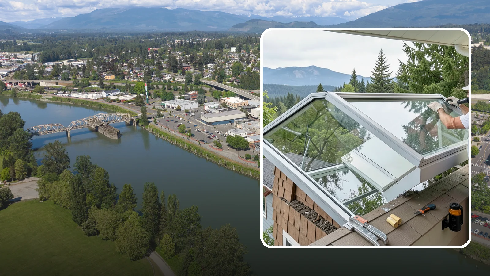 Venting Skylight Installation in Mount Vernon, Skagit County, WA - Operable skylights that add natural light and release heat and moisture from kitchens and baths.