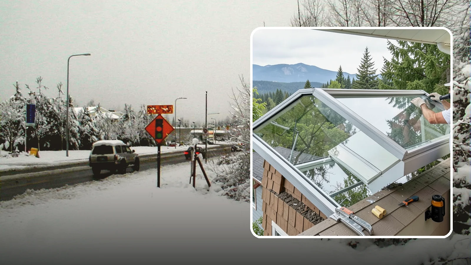 Venting Skylight Installation in Newcastle, King County, WA - Operable skylights that add natural light and release heat and moisture from kitchens and baths.