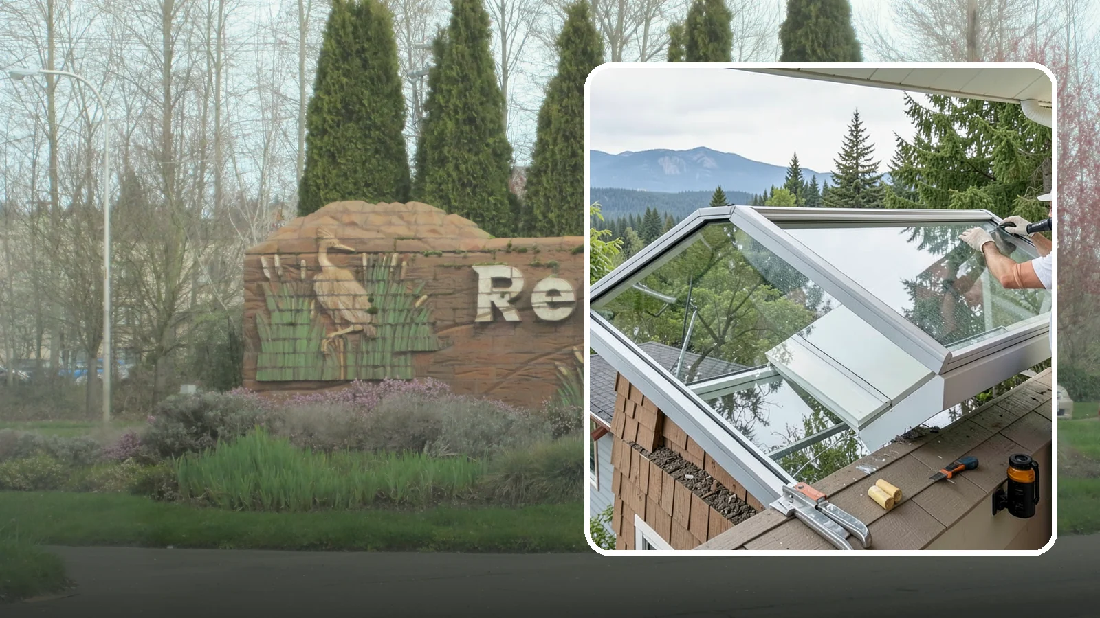 Venting Skylight Installation in Renton, King County, WA - Operable skylights that add natural light and release heat and moisture from kitchens and baths.