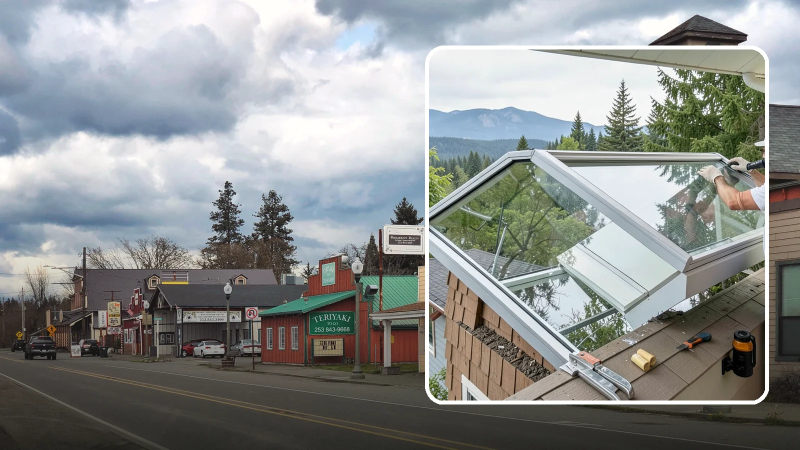 Venting Skylight Installation in Roy, Pierce County, WA - Operable skylights that add natural light and release heat and moisture from kitchens and baths.