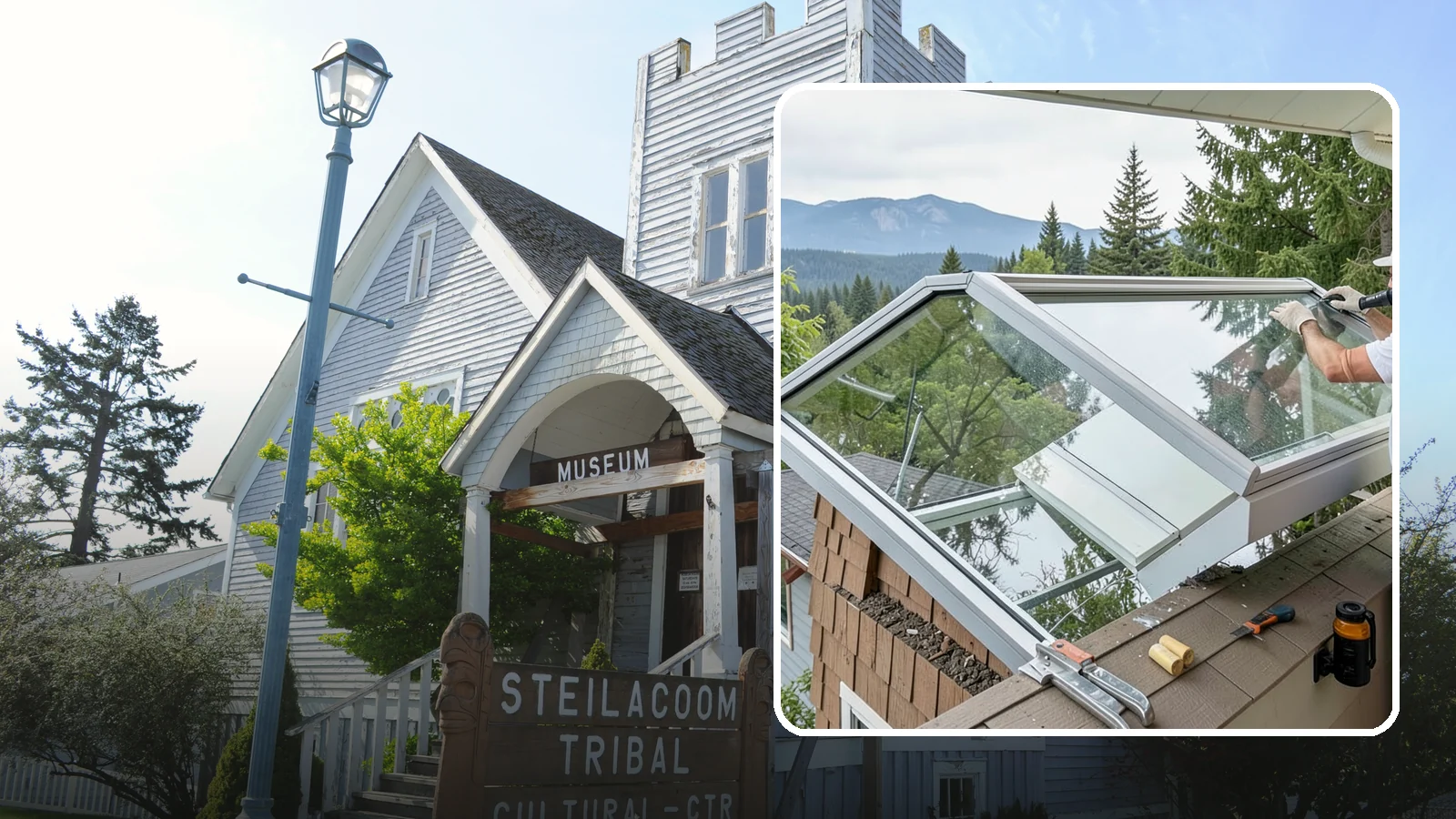 Venting Skylight Installation in Steilacoom, Pierce County, WA - Operable skylights that add natural light and release heat and moisture from kitchens and baths.
