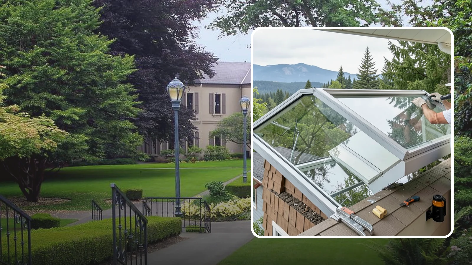 Venting Skylight Installation in Woodinville, King County, WA - Operable skylights that add natural light and release heat and moisture from kitchens and baths.