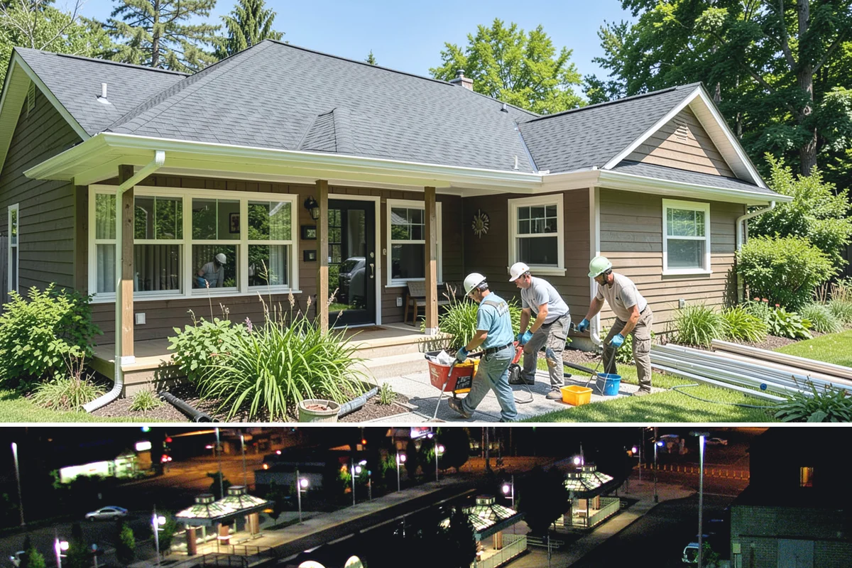 Vinyl Fence Installation in Auburn, King County, WA - Summer installation ensures footings set solidly before winter storms test the fence.