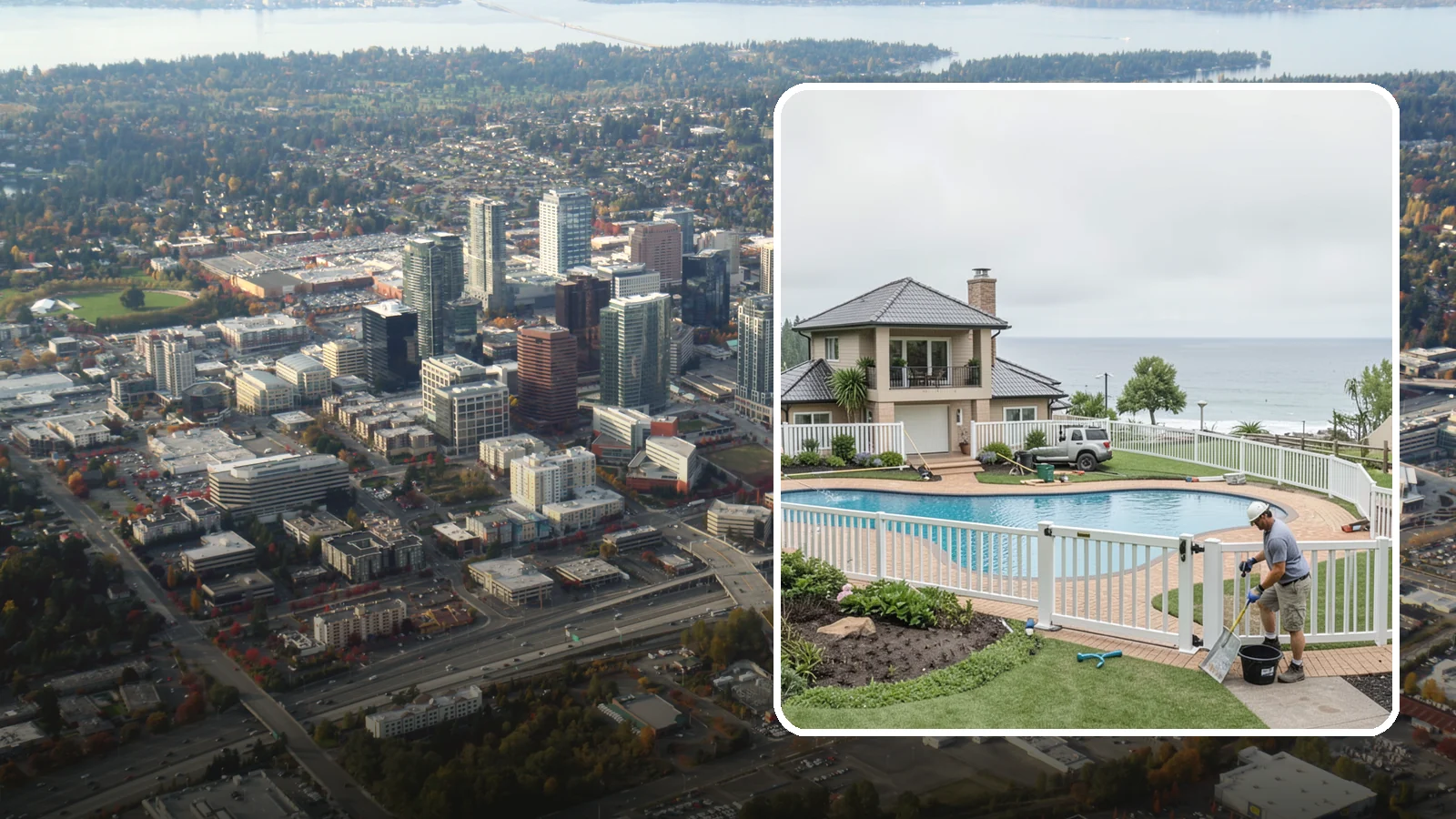 Vinyl Fence Installation in Bellevue, King County, WA - A low-maintenance vinyl fence that resists rot, fading, and Northwest moisture without regular upkeep.