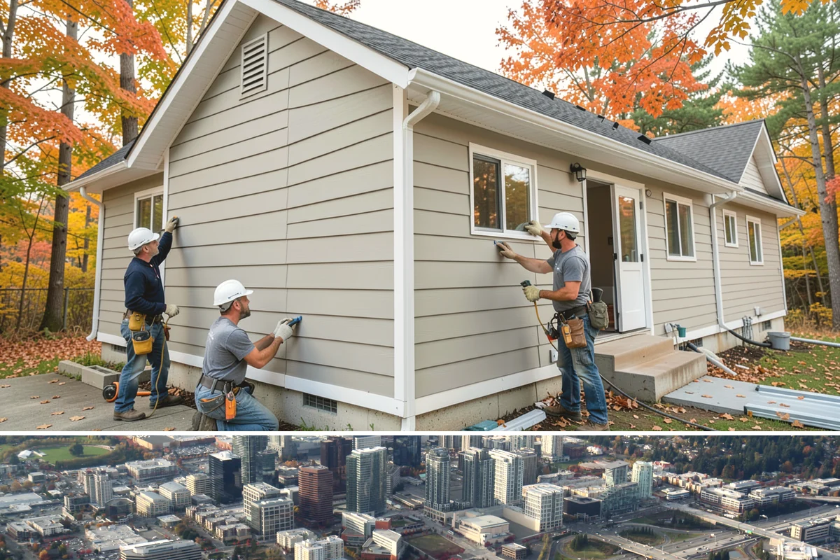 Vinyl Fence Installation in Bellevue, King County, WA - Summer installation ensures footings set solidly before winter storms test the fence.