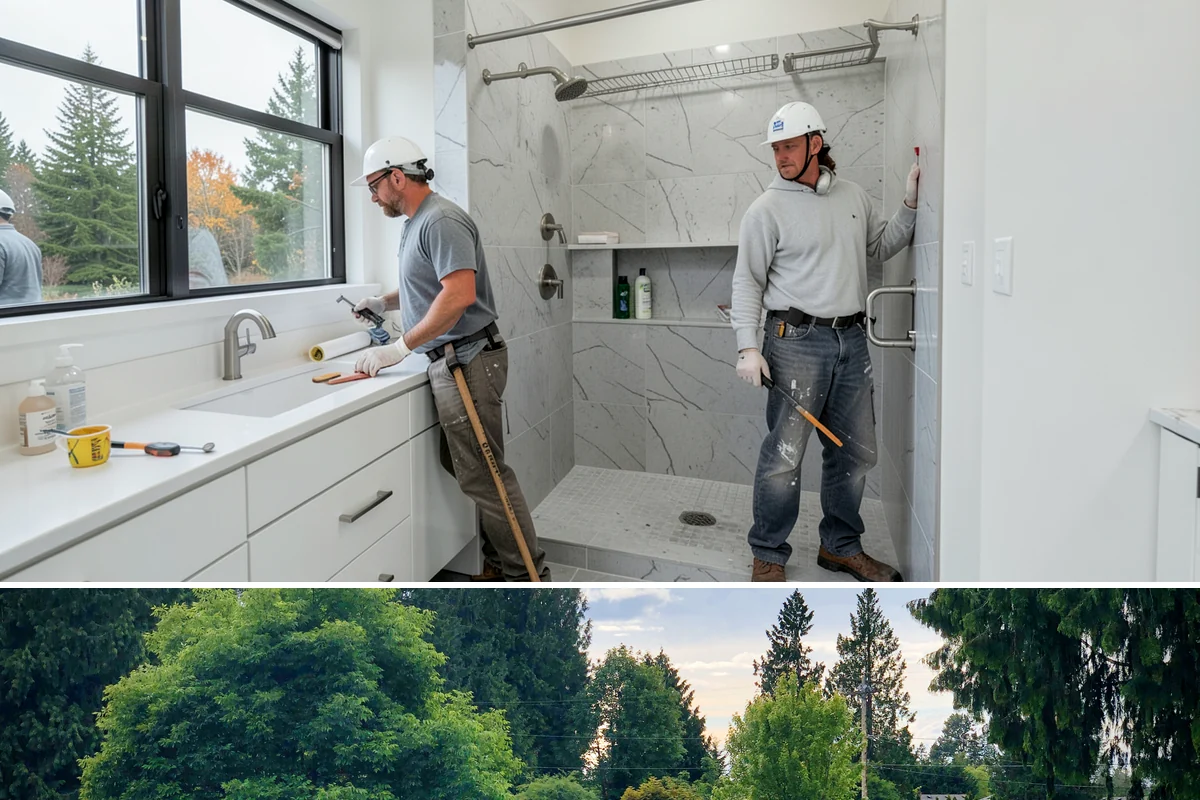 Vinyl Fence Installation in Bonney Lake, Pierce County, WA - Summer installation ensures footings set solidly before winter storms test the fence.