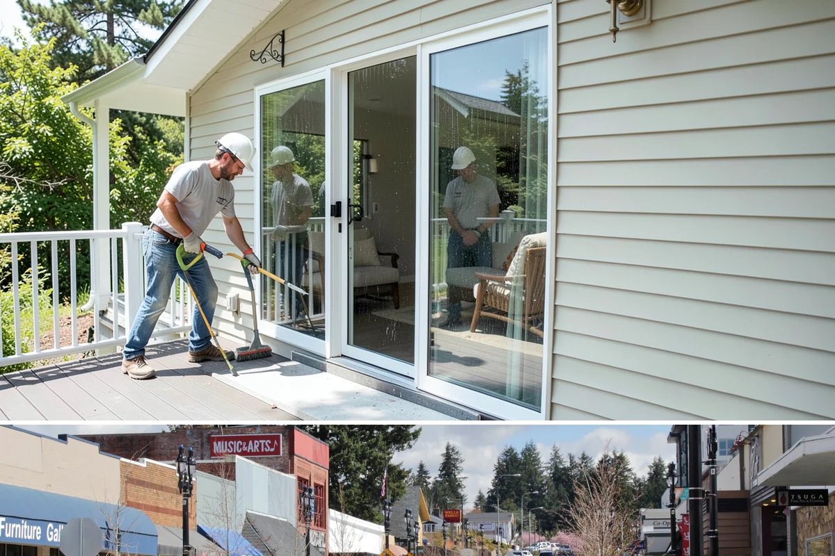 Vinyl Fence Installation in Bothell, King County, WA - Summer installation ensures footings set solidly before winter storms test the fence.