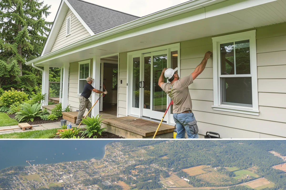 Vinyl Fence Installation in Coupeville, Island County, WA - Summer installation ensures footings set solidly before winter storms test the fence.