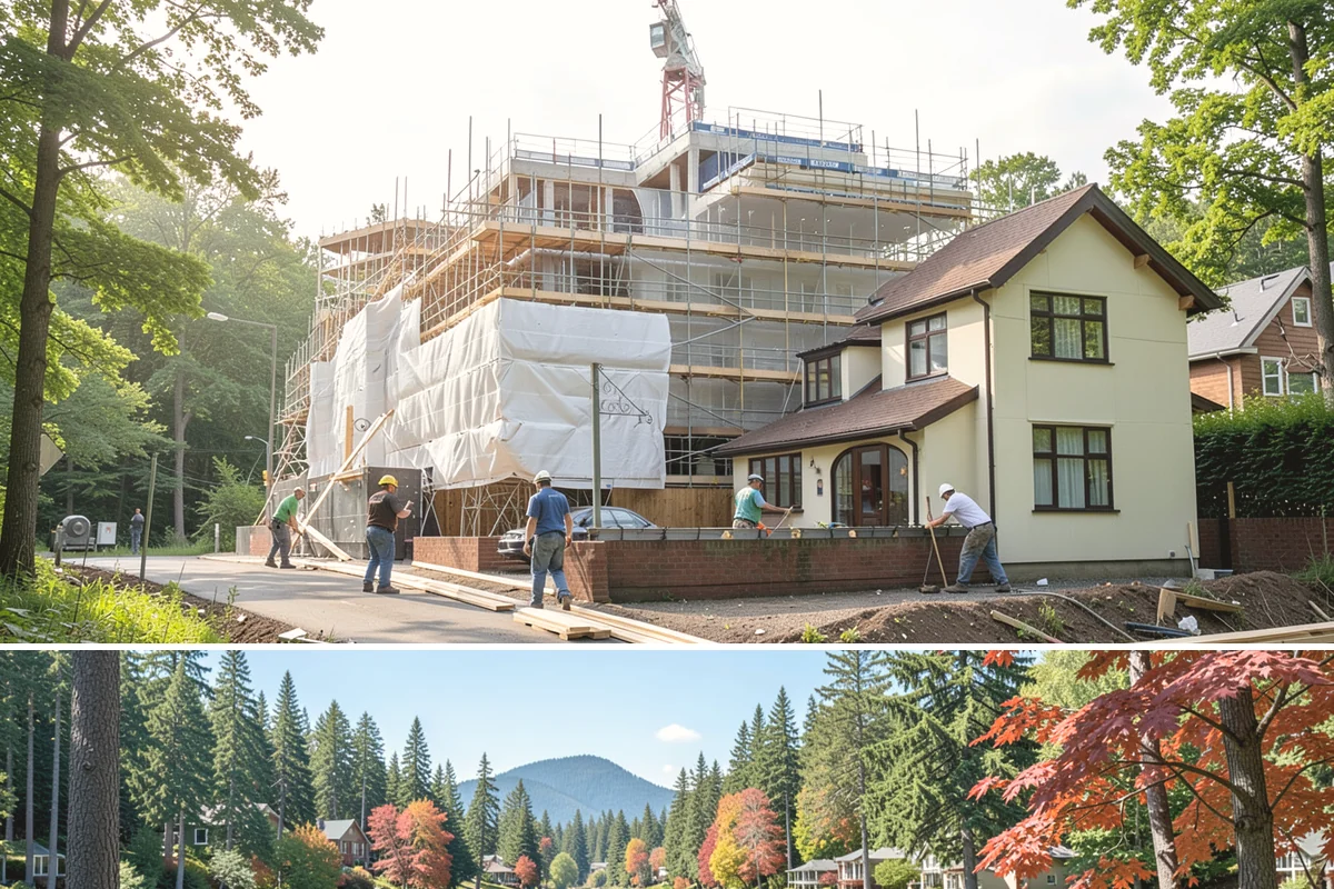 Vinyl Fence Installation in Covington, King County, WA - Summer installation ensures footings set solidly before winter storms test the fence.