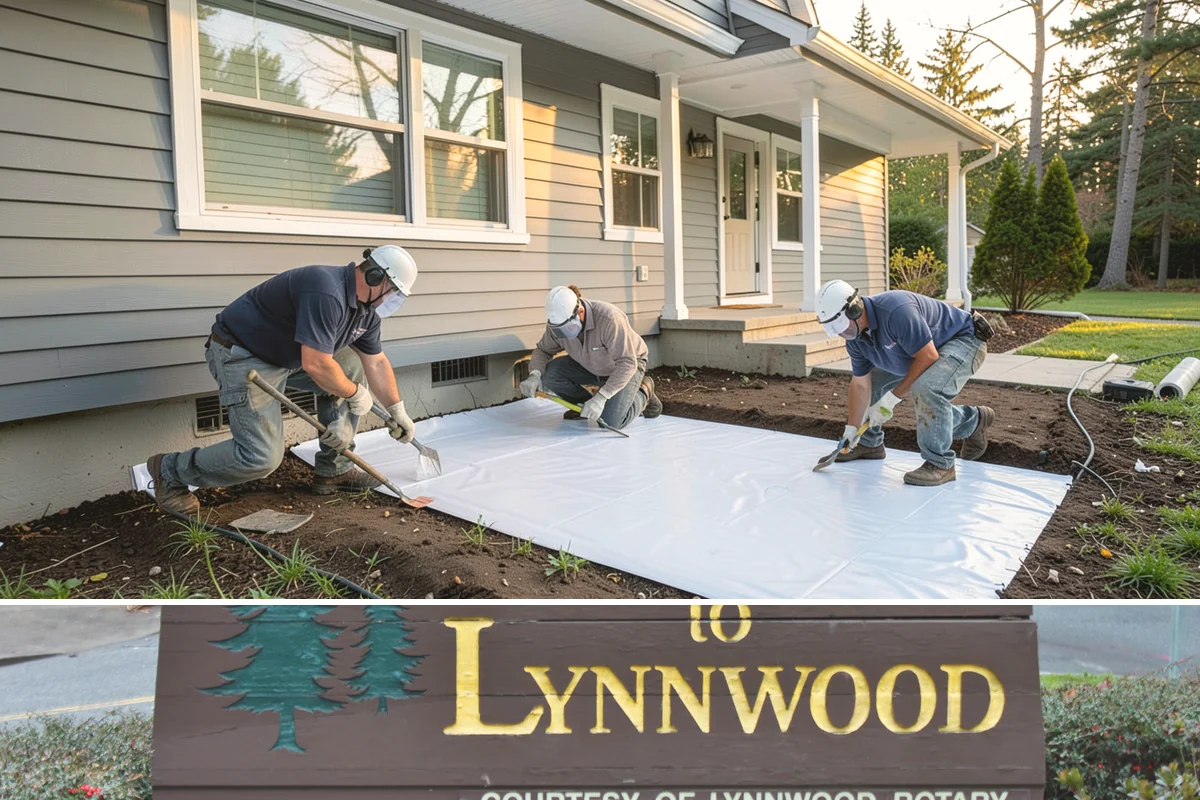 Vinyl Fence Installation in Lynnwood, Snohomish County, WA - Summer installation ensures footings set solidly before winter storms test the fence.