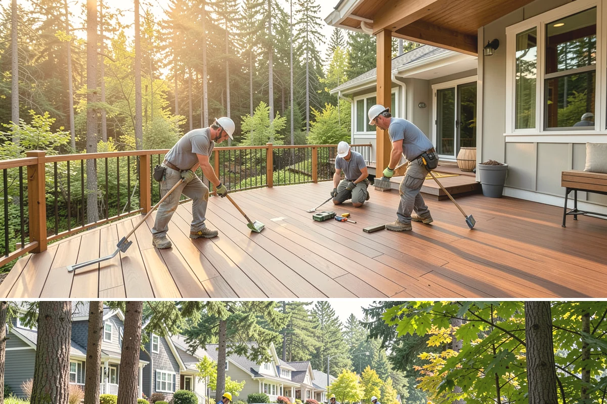Vinyl Fence Installation in Normandy Park, King County, WA - Summer installation ensures footings set solidly before winter storms test the fence.