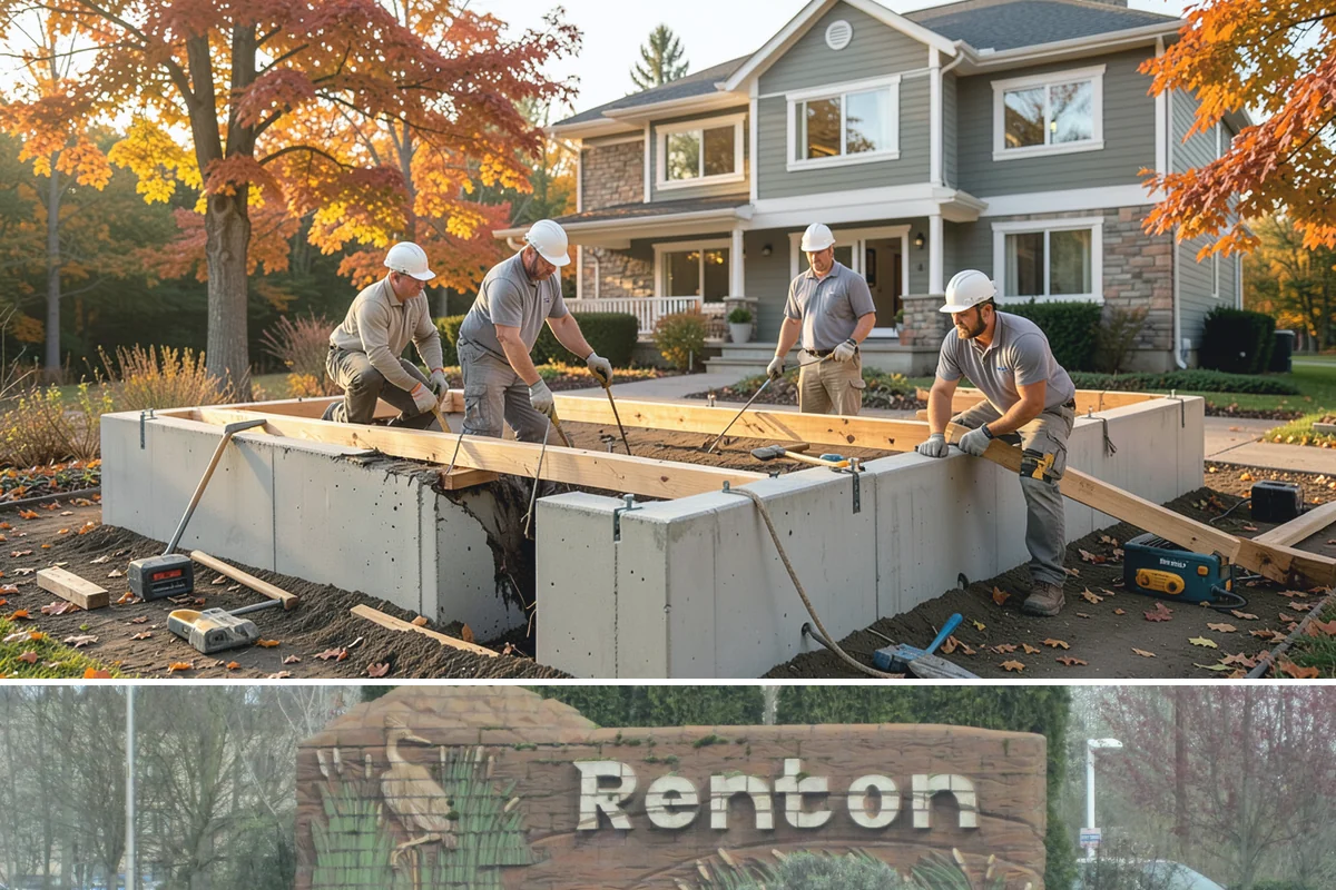Vinyl Fence Installation in Renton, King County, WA - Summer installation ensures footings set solidly before winter storms test the fence.