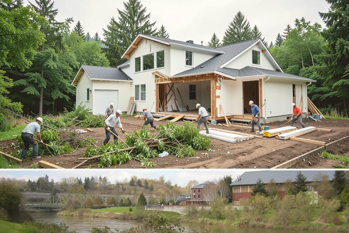 Vinyl Fence Installation in Tukwila, King County, WA - Summer installation ensures footings set solidly before winter storms test the fence.