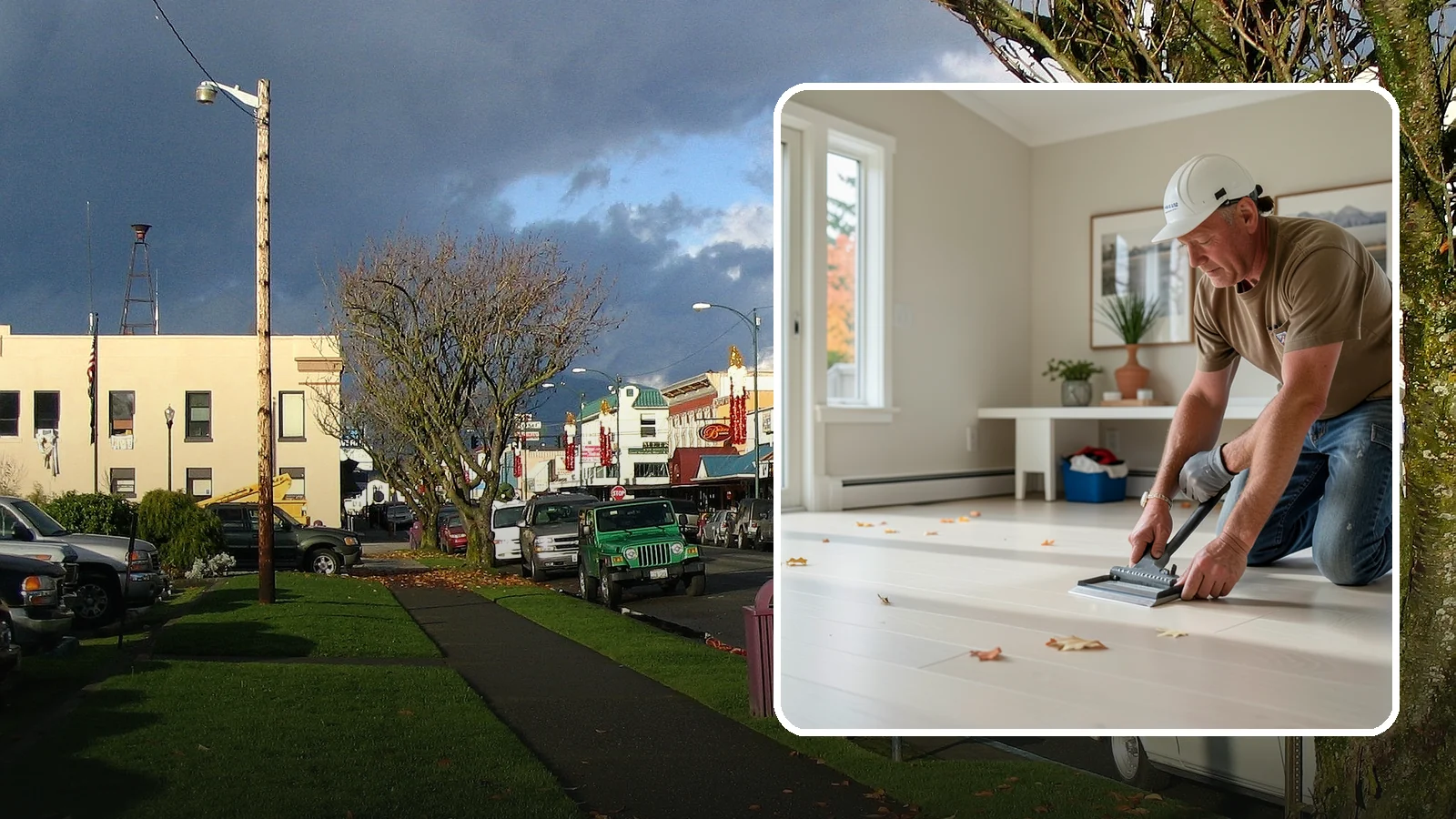 Vinyl Sheet Flooring in Arlington, Snohomish County, WA - Seamless vinyl sheet flooring that offers waterproof protection with almost no seams for moisture to reach.