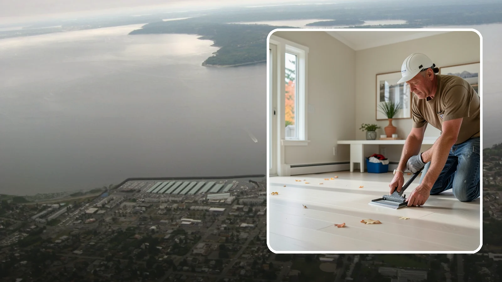 Vinyl Sheet Flooring in Des Moines, King County, WA - Seamless vinyl sheet flooring that offers waterproof protection with almost no seams for moisture to reach.