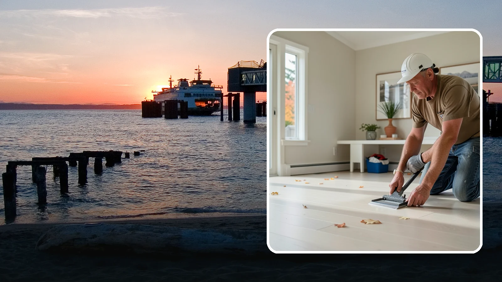 Vinyl Sheet Flooring in Edmonds, Snohomish County, WA - Seamless vinyl sheet flooring that offers waterproof protection with almost no seams for moisture to reach.