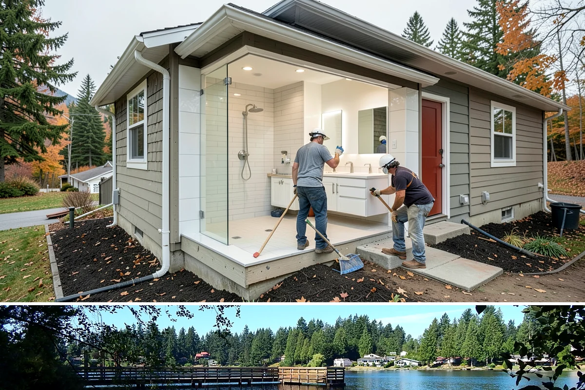 Vinyl Sheet Flooring in Federal Way, King County, WA - Vinyl sheet installs dependably in every season, including damp winters, thanks to its waterproof construction.