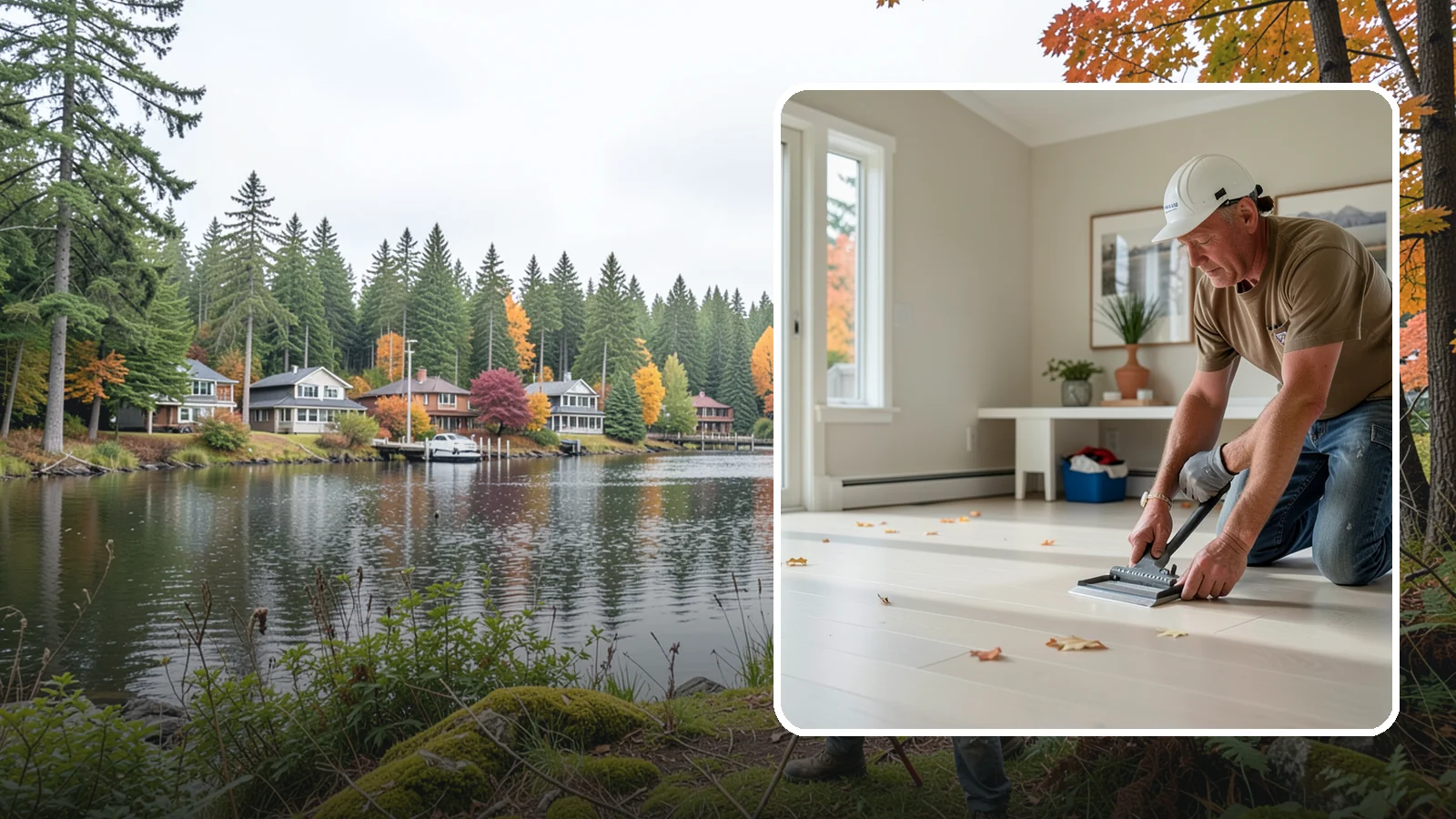 Vinyl Sheet Flooring in La Conner, Skagit County, WA - Seamless vinyl sheet flooring that offers waterproof protection with almost no seams for moisture to reach.