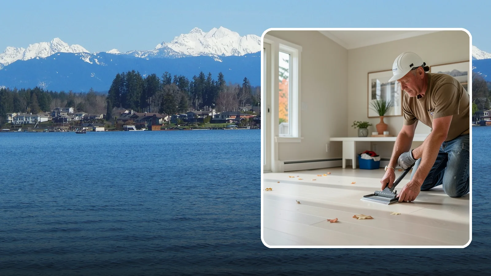 Vinyl Sheet Flooring in Lake Stevens, Snohomish County, WA - Seamless vinyl sheet flooring that offers waterproof protection with almost no seams for moisture to reach.