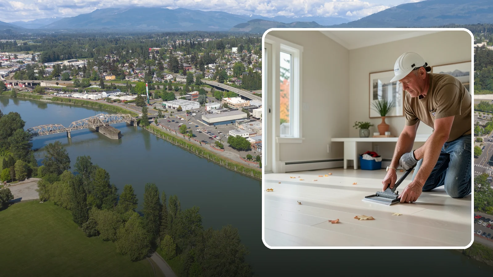 Vinyl Sheet Flooring in Mount Vernon, Skagit County, WA - Seamless vinyl sheet flooring that offers waterproof protection with almost no seams for moisture to reach.