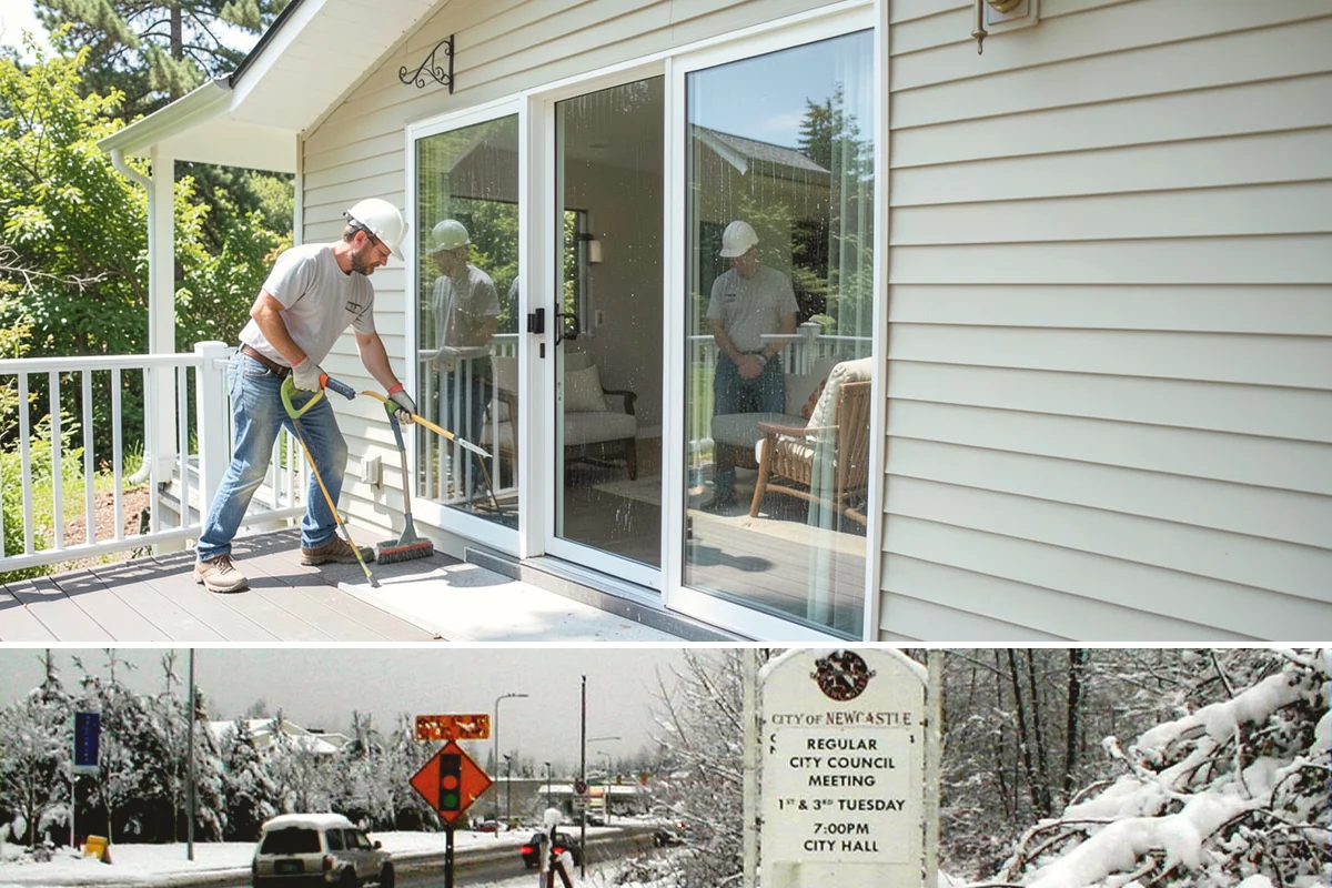 Vinyl Sheet Flooring in Newcastle, King County, WA - Vinyl sheet installs dependably in every season, including damp winters, thanks to its waterproof construction.