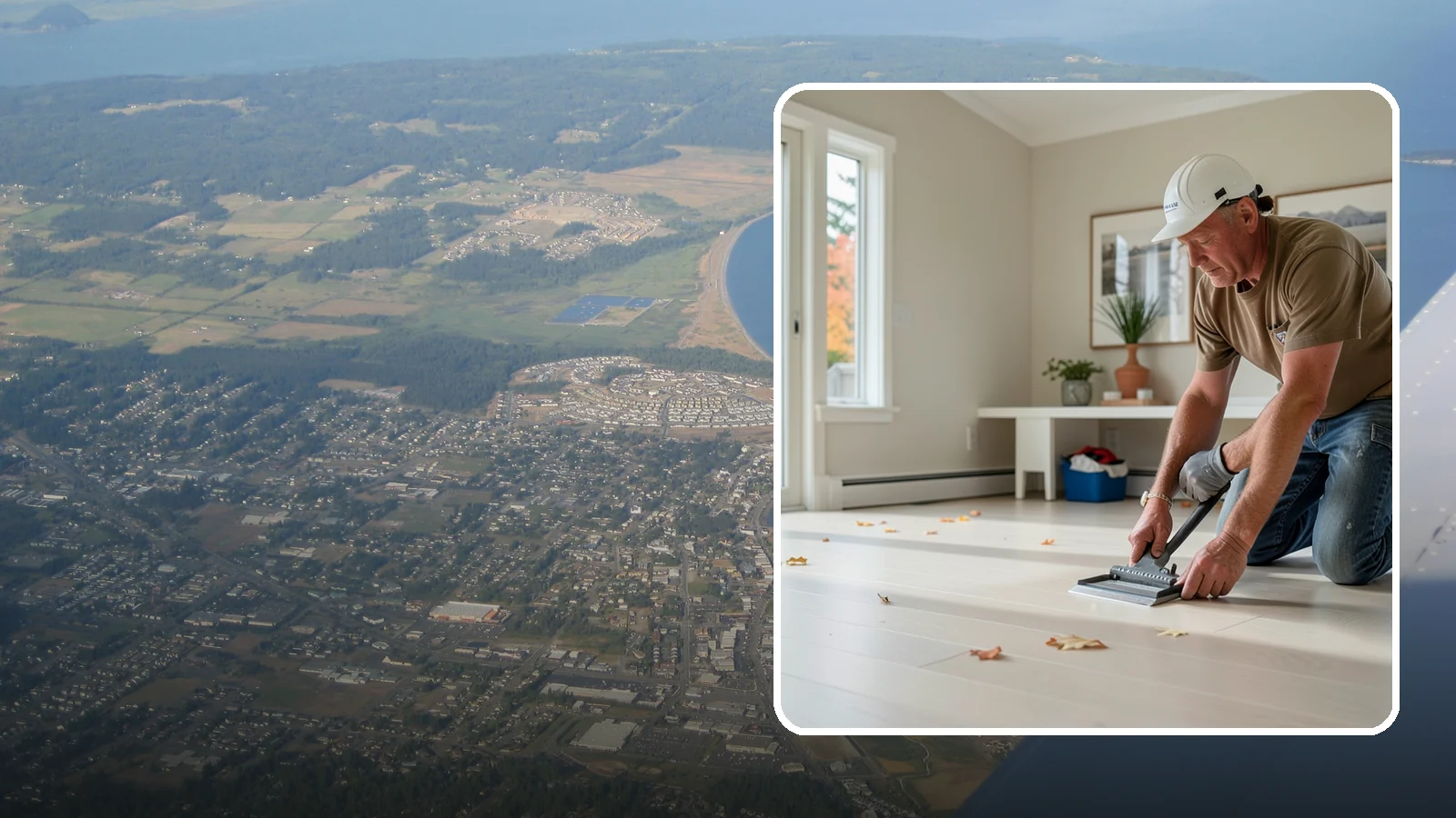 Vinyl Sheet Flooring in Oak Harbor, Island County, WA - Seamless vinyl sheet flooring that offers waterproof protection with almost no seams for moisture to reach.