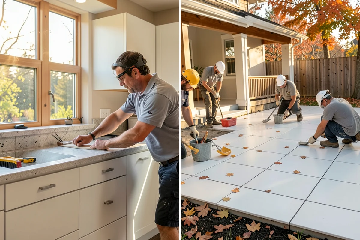Vinyl Sheet Flooring in Puyallup, Pierce County, WA - Measure and template the room precisely