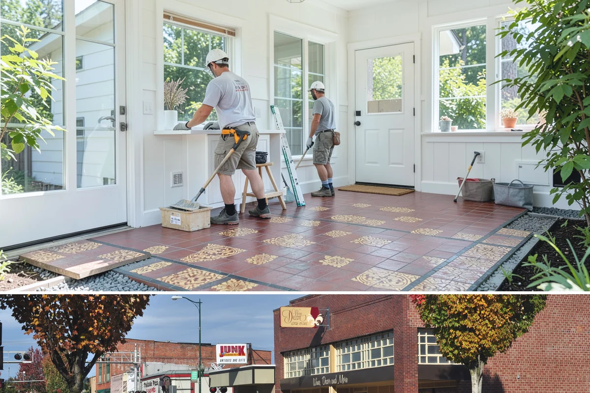 Vinyl Sheet Flooring in Puyallup, Pierce County, WA - Vinyl sheet installs dependably in every season, including damp winters, thanks to its waterproof construction.