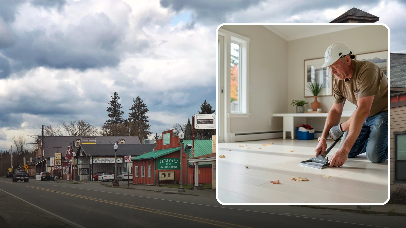 Vinyl Sheet Flooring in Roy, Pierce County, WA - Seamless vinyl sheet flooring that offers waterproof protection with almost no seams for moisture to reach.